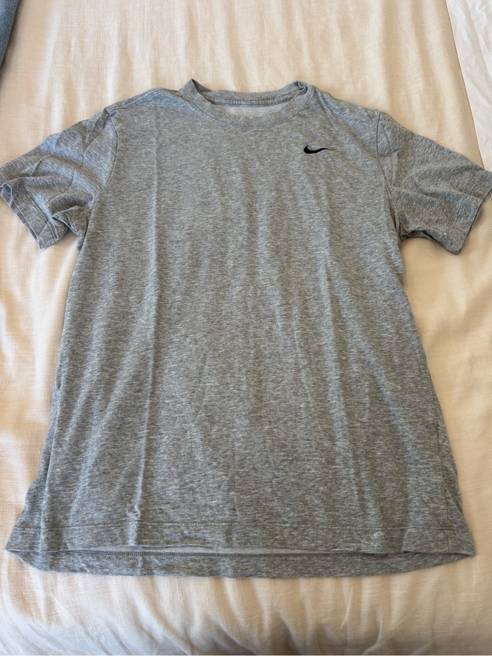 Nike Gray Short-Sleeve Crew Tee with Swoosh